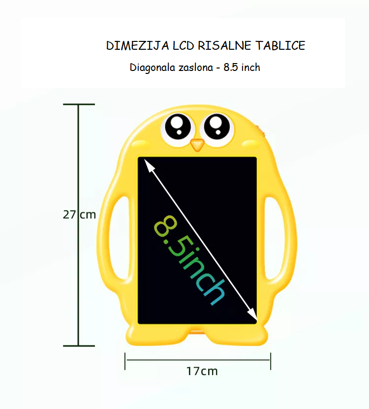 LCD RISALNA TABLICA PINGVINČEK 8,5'' - BiBee